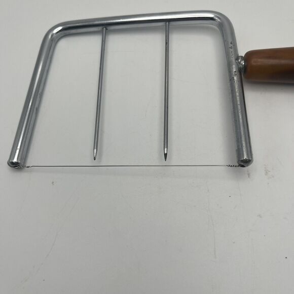 Vintage Wire Cheese Slicer Stainless Steel Bakelite Handle Charcuterie Board EUC - Picture 9 of 16